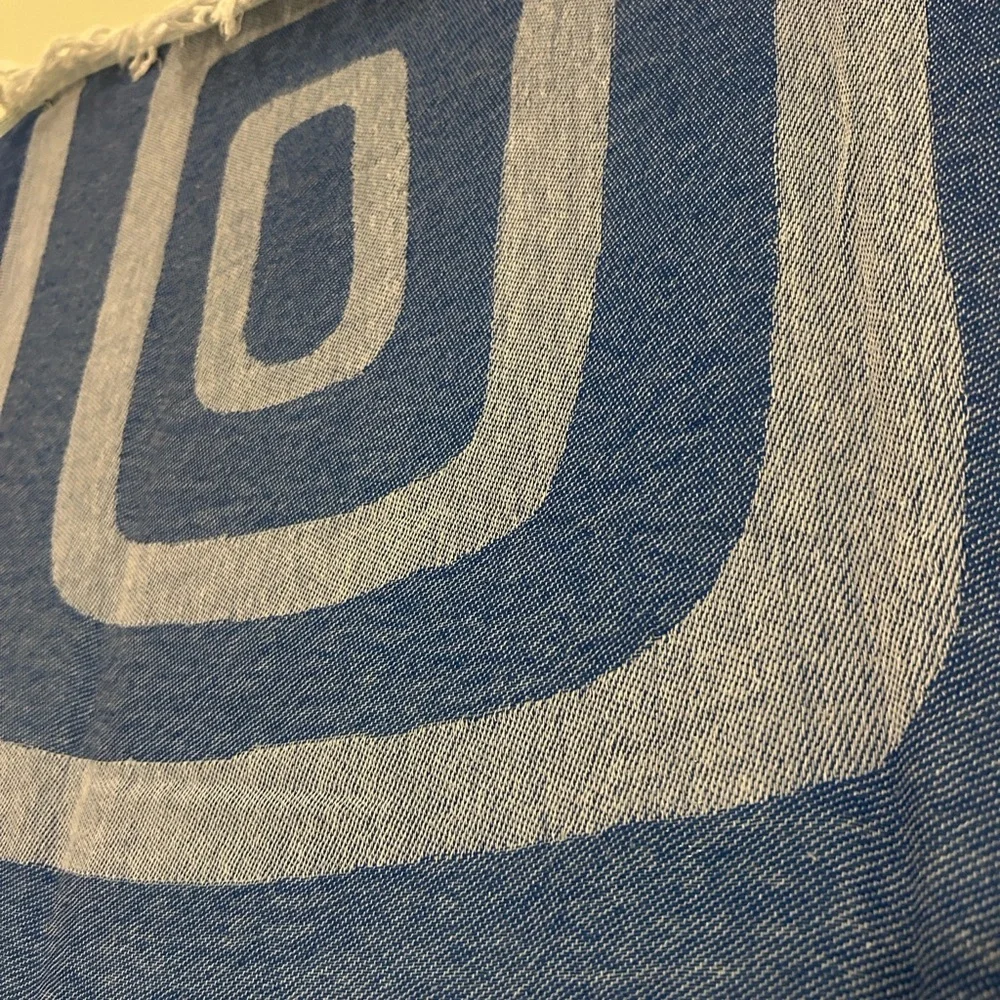 Modern in Blues Towel Travel Blanket Wrap FLiPSiDE 2 Side Woven Organic
